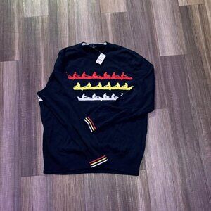 BROOKS BROTHERS XL Men's Sweater. Navy blue, red, white, yellow. New with Tags.